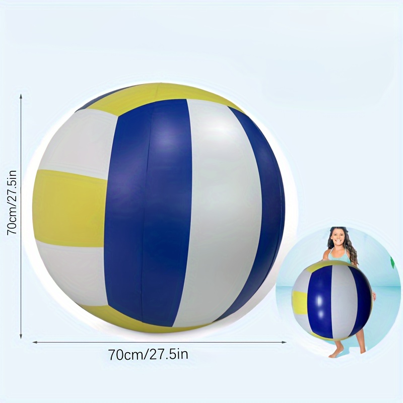 1pc 27.6in Large Thickened Printed Inflatable Volleyball Water Toy, Family Party Games and Activities Entertainment Supplies, Indoor Outdoor Game Party Sports Activity Supplies Suitable for Use in Garden Courtyard Beach Activity Hall and other large places - Image 7