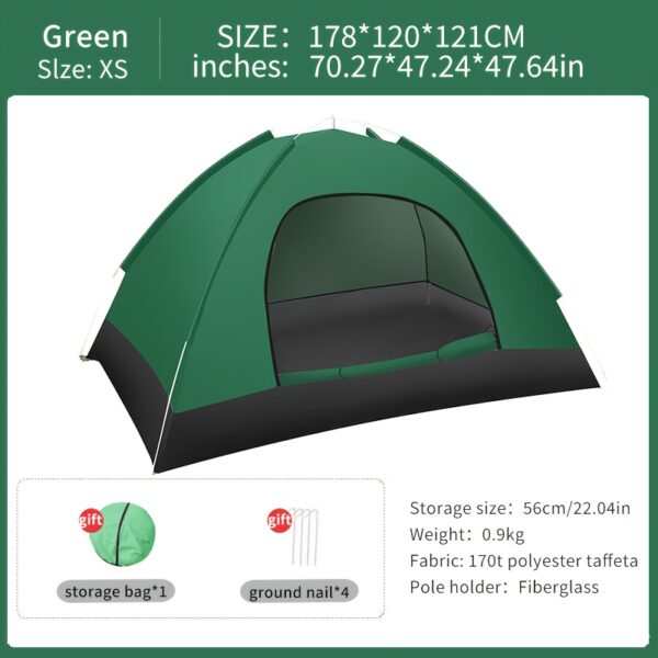 [Camping Tent] Outdoor Camping Tent, Automatic Portable Folding Tent, Easy to Set Up, Convenient to Carry, Comes with a Storage Bag, Single-Person Camping Tent - Image 5