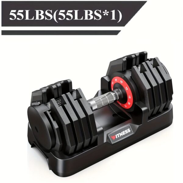 110 (55 Lbs 1 Pair)/55/80 Lbs Adjustable Dumbbell Set With Base - Non-slip Textured Handle, 1 Second Weight Adjustment, Octagonal Design, Suitable For Home Gym Exercise, Strength Training Equipment, Suitable For Men/women - Image 6