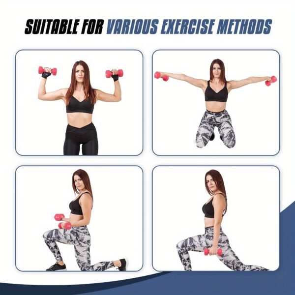 [5LB MoNiBloom Dumbbell] MoNiBloom 5LB Anti-Slip Neoprene Coated Dumbbell Set | Hexagon Hand Weights for Outdoor and Home Gym Equipment Workouts Strength Training - Image 10