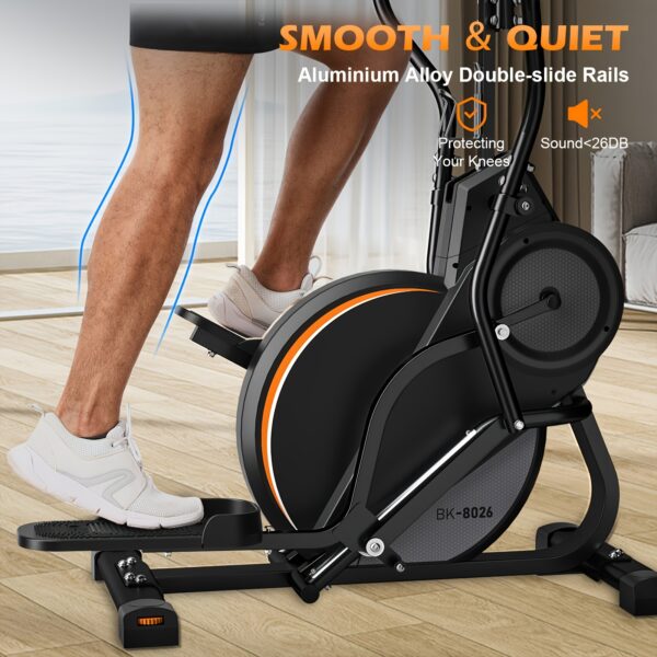 SRIFY Pro Cardio Climber Stepping Elliptical Machine For Home Gym, 3-in-1 Elliptical Machine Stair Stepper Trainer, Total Body Fitness Cross Trainer With Hyper-Quiet Magnetic Drive System, Quiet Magnetic Driving System, 16 Resistance, Without Battery - Image 6