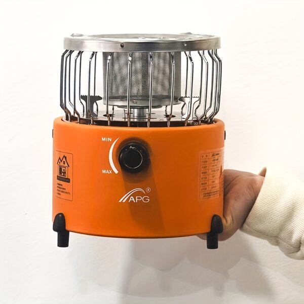 [1pc Portable Propane Heater] 1pc Portable 9000 BTU Propane Heater & Stove Combo | Stainless Steel with Powder Coated Finish, Foldable Legs | For Camping, Hiking, Picnics & Winter Heating, Indoor/Outdoor Use, No Electricity Needed, Compact Design, Durable Construction - Image 5
