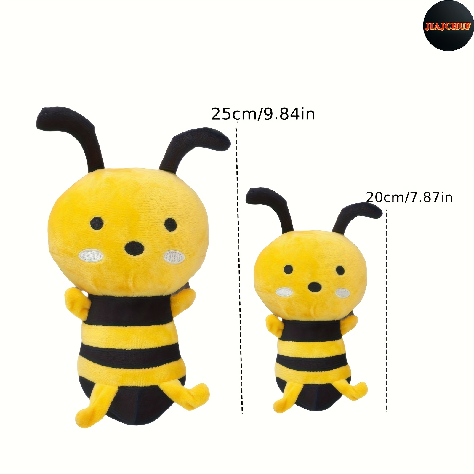 JIAJCHUF, Little Bee Plush Doll, Toy Gift, Holiday Gift, Two Little Bees Flying In The Flowers. - Image 2