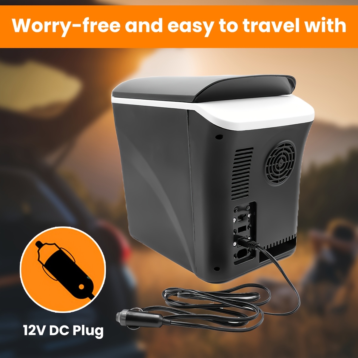 Designed For Camping And Commuting! Hot And Cold Dual-mode One-touch Switching, The Lowest Cooling 7 To Lock The Fresh, The Highest Heating 65 To Warm Food. Energy Saving And Low Noise, Anti-vibration And Anti-shaking Design - Image 5