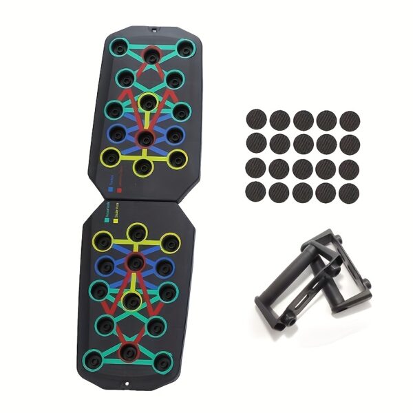1/2pcs Essential Multifunctional Push-Up Trainer - Strengthen Chest Muscles, Improve Posture, Enhance Overall Fitness - PVC Material with Colorful Indicators, Perfect for Home and Gym Workouts, Home Fitness Equipment | Durable Exercise Gear, Push-Up Bars - Image 5