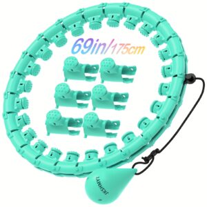 69inch/175cm Weighted Pilates Circle, Infinity Hoops, 30-Link Adjustable Weighted, Infinity Fitness Hoop 360-Degree Rotation, Smart Exercise Ring, Durable Design, Ideal for Home Workouts, Pilates, and Waist Training, Exercise & Fitness Pilates for Women, Beginners, and Full-Body Workouts., Best for Christmas