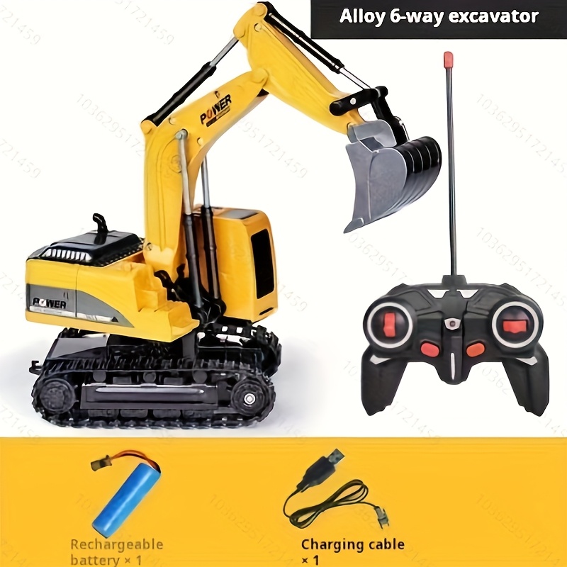 6-Channel Remote Control Excavator, Capable of Digging Sand And Soil, USB Rechargeable, Perfect for Christmas, Halloween, And Birthday Gifts. - Image 3