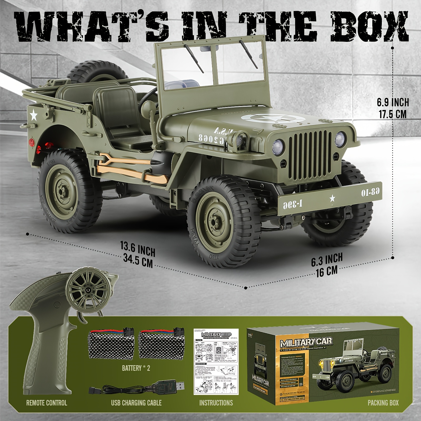 1:10 Scale Adult Electric RC Climbing Car - Off-Road Remote Control Vehicle with 2 Batteries & Ultra-Long Runtime, Durable Plastic Construction, USB Rechargeable, Headlights, Rugged Tires for All-Terrain Adventure, Sporty Appearance, Highdetail Design, Outdoor Adventure, Highdetail Model, Rechargeable Battery, Racing Fans - Image 4