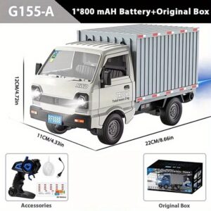 1:16 RC Remote Control Toy Truck, Construction Vehicle Transport Truck Transporter Toy Car Truck, ABS Material, Remote Control Power Toy With Light Sound, Perfect Gift For Boys And Girls