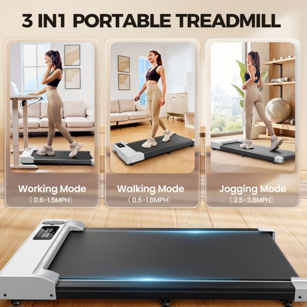 [2-in-1 Walking Pad] 2.5HP 2-in-1 Portable Under Desk Walking Pad Treadmill | Lightweight Home Office Fitness Treadmill with Remote Control & LED Display, 265Lbs Capacity, Quiet, Stepping, Walking Training, Mother's Day Gifts - Image 12