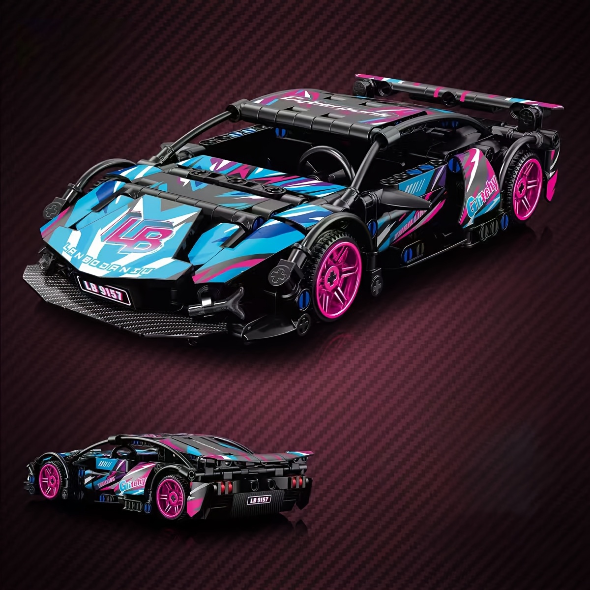 Powered, Colorful Building Block Model Set with Toy Sports Car Assembly, Adult Collectible Car Model, ABS Material, Suitable for Family/Friends, Birthday Holiday Gift - Image 7