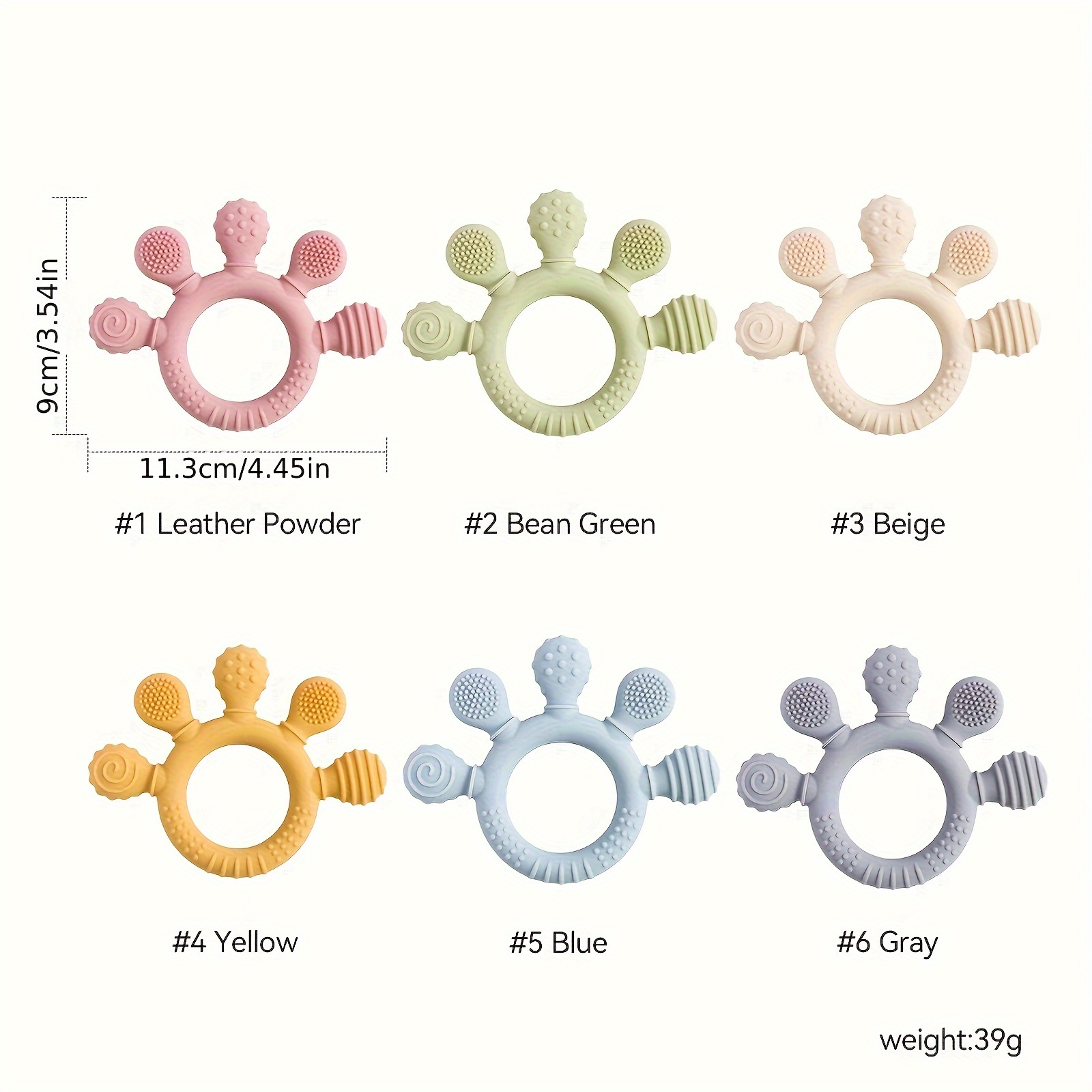 Baby Teething Toys, Baby Teethers, Food Grade Silicone Teethers, Baby Care Rings, Toys, Gifts For Kids, Newborn Accessories - Image 2