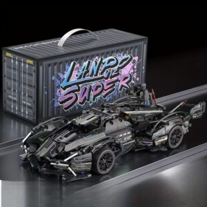 1205pcs, Black Samurai Supercar Building Block Model - Dynamic Packaging Decoration, Perfect for Birthday, Holiday Gifts, Car Model Kit, Suitable for 14+Years Old