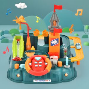 Kids Race Tracks Toys for Toddlers Boys, Car Adventure Toy for Age 3 4 5 6 7 Years Old Kids, Puzzle Rail Car, City Magnet Playsets, Preschool Educational Car Games, Ideal Christmas/Birthday Gifts Toys
