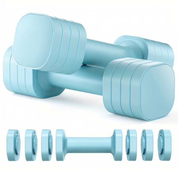 [Adjustable Dumbbell] TUDOCCY 4-in-1 Adjustable Dumbbell Set Of 2 | 2lb 3lb 4lb 5lb Free Weights Dumbbells Set for Women with TPU Soft Rubber Handle for Home Gym Exercise Training, The Perfect New Year Gift - Image 5