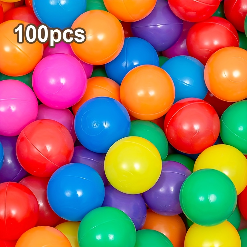 100pcs Colorful Youngsters Play Balls - 2.2 Inch Soft PE Plastic, Crush-Proof & BPA-Free, Vibrant Mixed Colors for Outdoor Fun, Safe for Youngsters & Youngsters - Image 3