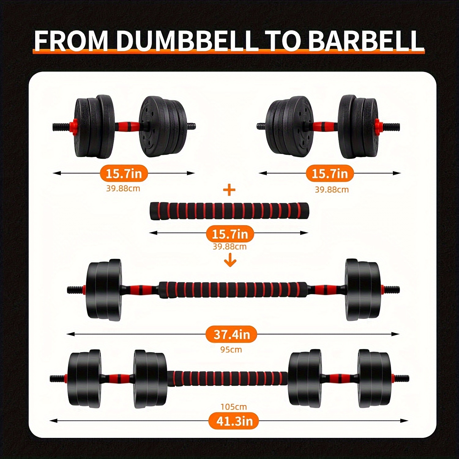 Quick Adjustable 44LBS Dumbbell Set, Free Weights Dumbbells, 3 In1 Weight Set, Space-Saving Home Gym Equipment, Ideal For Full Body Workouts, Strength Training, And Fitness For Men & Women - Image 2