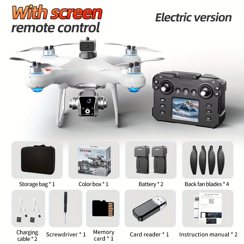KY102 MAX Drone: FPV Screen Remote, 55min Flight, 360° Avoidance - Trail-Ready Drone Bundle For Camping/Hiking - Best Men'S Gift With 32GB Card, Ultimate Adventure Gift For Camping/Travel - Image 7