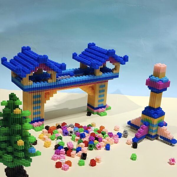 1010-7024 Mixed Color Building Blocks DIY Toy, Creative Construction for Party Games, Office Decor, Home Decoration, Holiday Gifts, Christmas Presents, and Birthday Gifts - Image 5