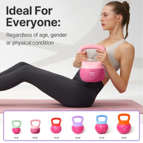 [Rose Red Kettlebell] 1pc Rose Red Soft Kettlebell - Weighing 5-30 Pounds - PE Polyethylene Dumbbell - Enhancing Strength - Suitable For Home Fitness And Gym - Protecting Body Safety - Valentine's Day Gift