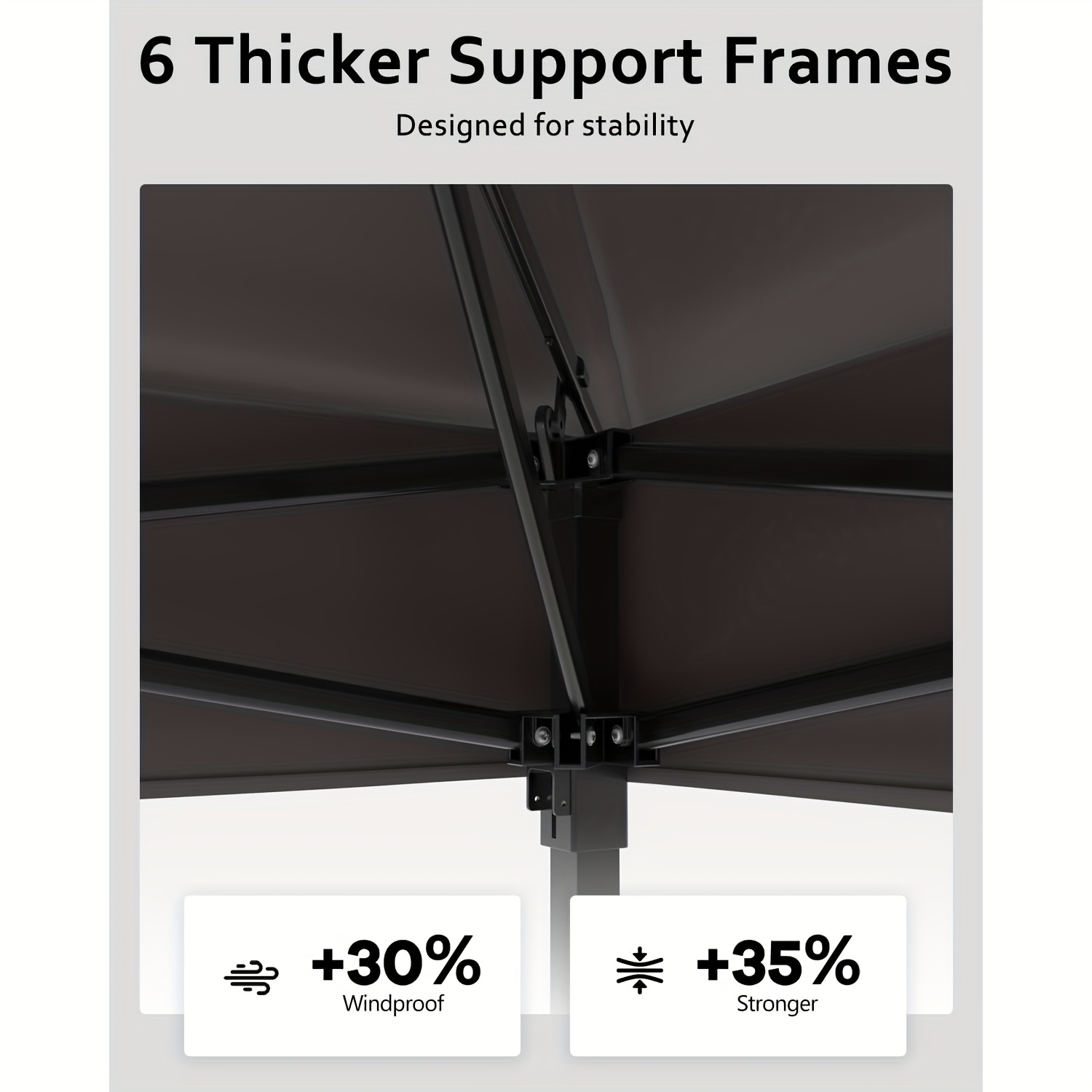 11x11ft Pop Up Gazebo Tent With Mosquito Netting, Outdoor Canopy Shelter Easy Setup, Water & UV Resistant - Khaki - Image 6