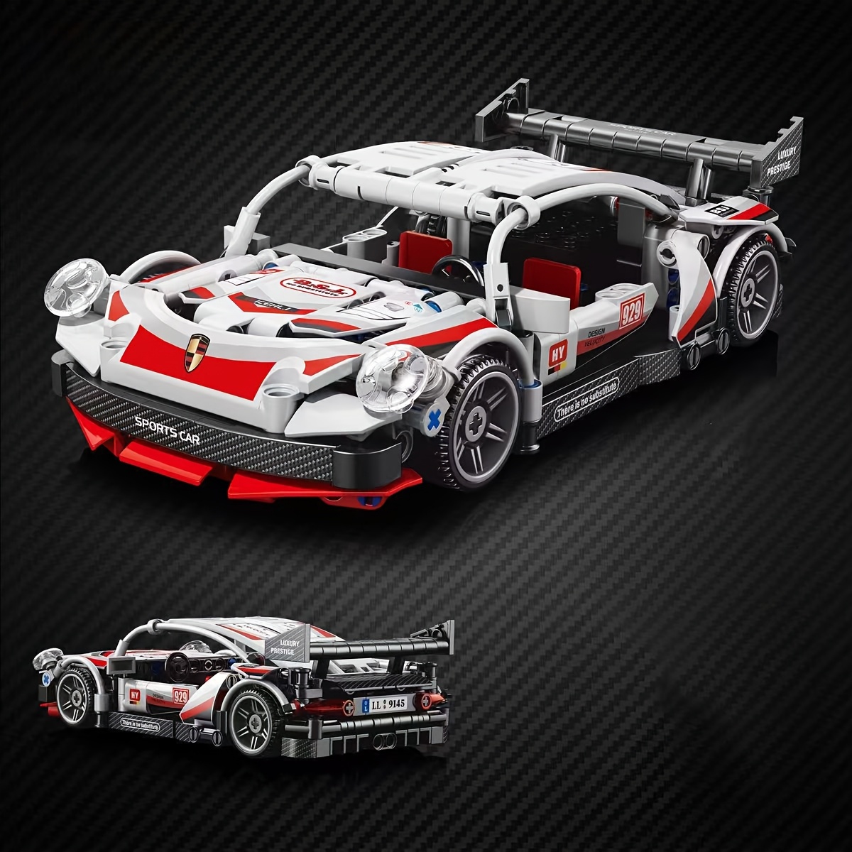 Powered, Colorful Building Block Model Set with Toy Sports Car Assembly, Adult Collectible Car Model, ABS Material, Suitable for Family/Friends, Birthday Holiday Gift - Image 8