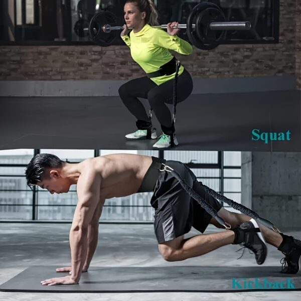 [Anti-Slip Band] Anti-Slip Resistance Band, Medium Tension | Black, TPE Material, Stackable, for Effective Leg Exercise, Fitness and Strength Training, Enhance Muscle Tone and Boost Workout Performance - Image 4