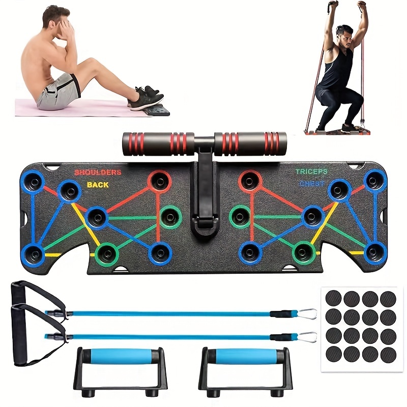 1pc Multifunctional Push Up Training Board, With Tension Ropes, Handles, Ankle Straps, And More Accessories, Suitable For Chest Muscle Exercise, Abdominal Core Strength Training - Image 4