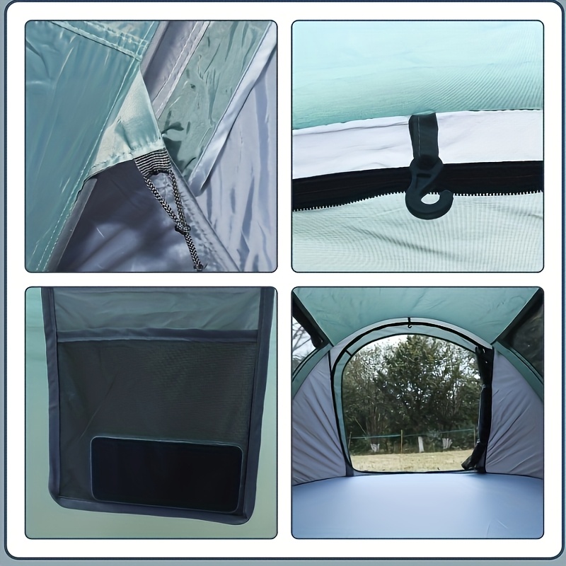 A quick pop-up tent, camping tent, 2 doors and 2 windows, family tent, hiking tent, beach tent, fishing tent, travel essential tent, suitable for camping hiking and traveling, Christmas gifts - Image 4