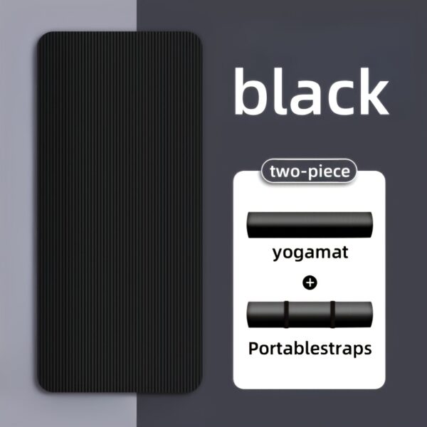 Thickened Non-Slip Yoga Mat with Handles - Heavy-Duty Shock-Absorbing Soundproof Fitness Mat, Ultra-Soft Home Gym Floor Mat for Pilates and Floor Exercises - Available in Pink/Purple/Black, Suitable for Beginners and Professionals, Durable Material, Yoga Gear, Essential for Fitness Enthusiasts - Image 6
