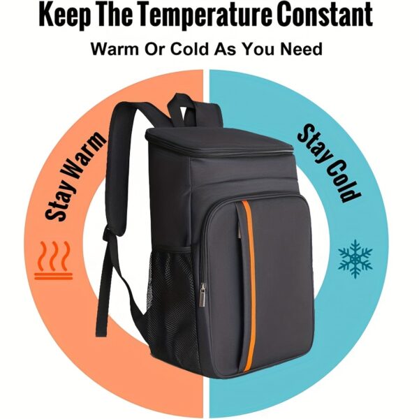 Insulated Picnic Backpack - Leak-Proof, Thickened Cooler Bag for 30 Cans, Portable Lunch Box with Neoprene Lining, Ideal for Travel, Beach, Outdoor Camping, and Picnics, Non-Food Contact, Durable Polyester, Travel Cooler Bag, Suitable for All Seasons - Image 2