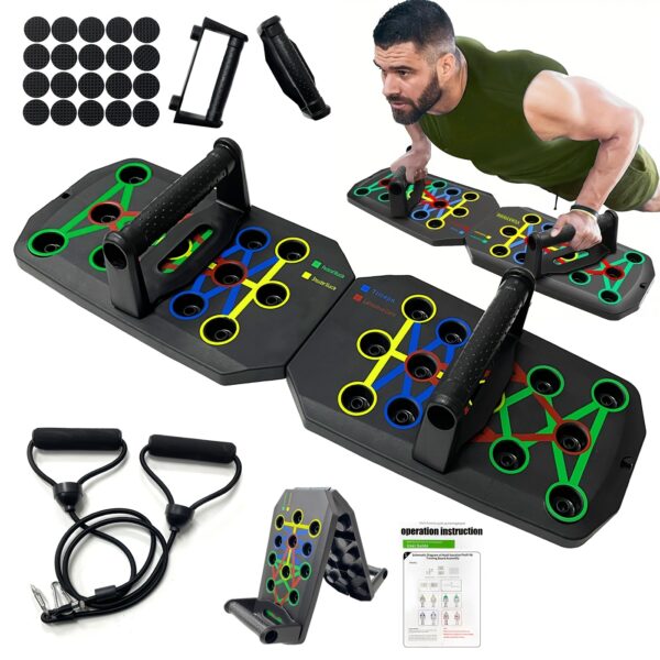 [Home Gym Push-Up Trainer Board] Versatile Push-Up Board for Home & Gym - Chest Muscle Trainer, Strength Training Aid, Non-Electric, Durable PP Material, Black - Image 4