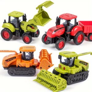 Youngsters's Farmer Car Inertia Car Toy, Multi Joint Movable, Tractor Transport Harvester Model, Christmas