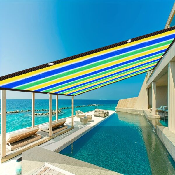 [Beach Sunshade] Colorful Outdoor Beach Windbreak, Sunshade Cloth | Suitable for Beaches, Pavilions, Swimming Pools, and Holiday Gifts - Image 12