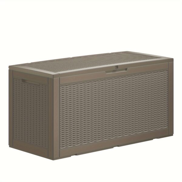 EasyUp All-Weather Outdoor Deck Box - Heavy-Duty Resin Construction, High Quality Flip-Top Lid, Minimalist Design for Patio, Deck & Backyard Storage (32GAL, 40GAL, 50GAL, 60GAL, 90GAL, 120GAL) - Coffee & Black, Deck Box for Outdoor Storage, Patio Organization, Contemporary Style, Durable Construction, Patio Decorators, Box, Cabinet, Rack for Outdoor Storage - Image 21