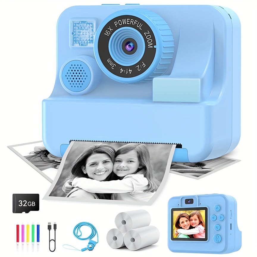 Kids Camera Instant Print Camera For Kids, Portable Camera That Print Photo, Instant Digital Camera For Kids Printing Camera Toy 3 4 5 6 7 8 9 10 Year Boy Girl Christmas Birthday Gift - Image 10