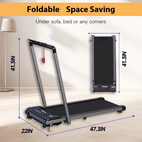 Walking Vibration, 3in 1 Under Desk Treadmill, 2.5HP Low Noise Walking Treadmill Pad, Portable Treadmills for Home Office, Space-saving|Basic Mini Stepper with 220lbs Load Capacity, Gifts for Effective Exercise - Image 3