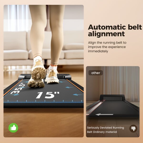 [2-in-1 Walking Pad] 2.5HP 2-in-1 Portable Under Desk Walking Pad Treadmill | Lightweight Home Office Fitness Treadmill with Remote Control & LED Display, 265Lbs Capacity, Quiet, Stepping, Walking Training, Mother's Day Gifts - Image 2