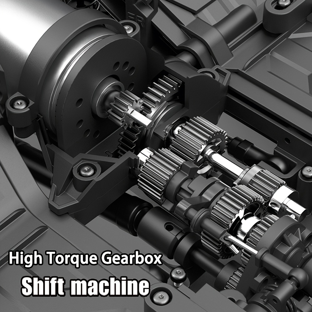 1/10 Scale RC Crawler with LED Lights & Winch - 4x4 Off-Road Remote Control Truck, High/Low Speed, RTR Rock Buggy with, Compatible with, for Adults &, Off-Road Racing - Ideal Gift for RC Car Enthusiasts, Outdoor Adventure, Aggressive Design, Sturdy Construction - Image 10