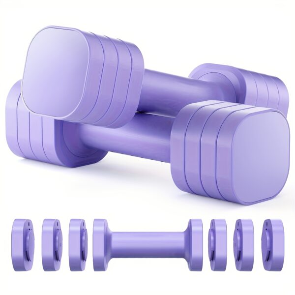 [Adjustable Dumbbell] TUDOCCY 4-in-1 Adjustable Dumbbell Set Of 2 | 2lb 3lb 4lb 5lb Free Weights Dumbbells Set for Women with TPU Soft Rubber Handle for Home Gym Exercise Training, The Perfect New Year Gift - Image 9