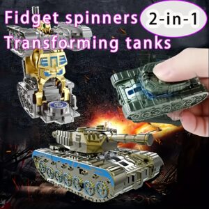 Fidget Spinner Creative Toy Transformers Spinner Transformable Autobot Desktop Ornaments Decompression Cool Creative Two-in-One Fidget Spinner Creative Birthday Gift