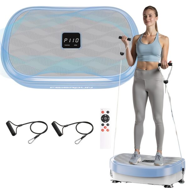 Vibration Plate Exercise Machine, Whole Body Workout Power Vibrate Fitness Platform Vibration Plate for Lymphatic Drainage, Silent Motor Speed Control, Body Shaping for Home Workout-Ideal Fitness Gift - Image 11