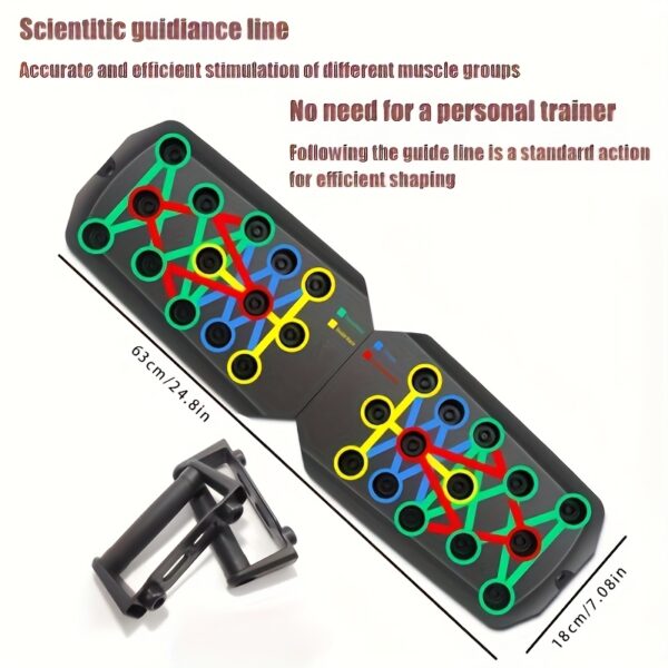 1/2pcs Essential Multifunctional Push-Up Trainer - Strengthen Chest Muscles, Improve Posture, Enhance Overall Fitness - PVC Material with Colorful Indicators, Perfect for Home and Gym Workouts, Home Fitness Equipment | Durable Exercise Gear, Push-Up Bars - Image 4
