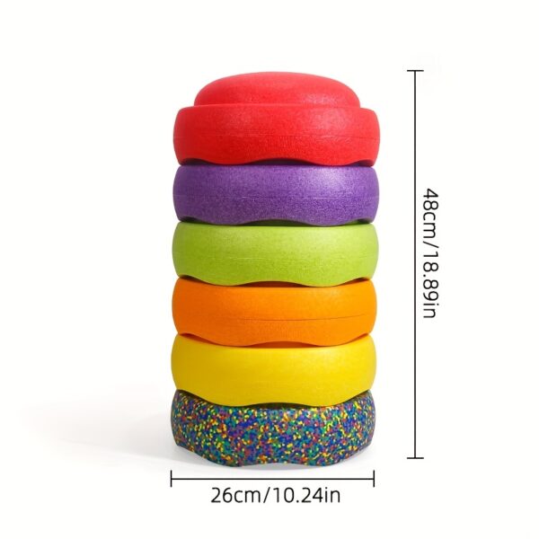 [4 Combinations Available] EPP Material Balanced River Stones, Colorful Sensory Training Set, Hand-Foot Coordination Exercises, Indoor And Outdoor Sports Equipment, Youth And Adult Fitness - Image 4