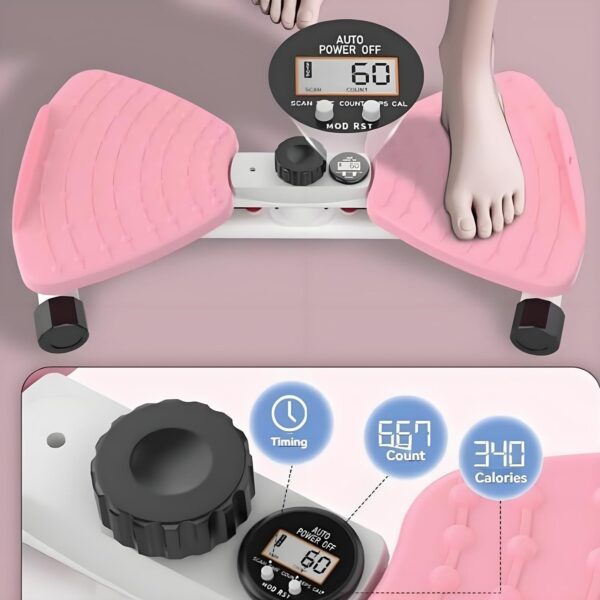 Waist Twisting Machine, Ab Twister Board For Exercise, Noiseless Exercise Waist TwisterFor Home Gym Equipment, 330 Lbs Capacity |Track Time, Reps, Calories With DigitalDisplay - Image 3