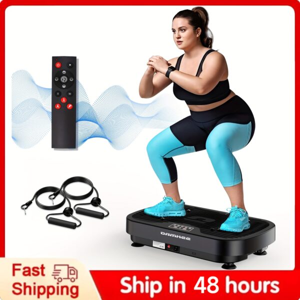 Vibration Plate Exercise Machine for Weight Loss & Lymphatic Drainage, Health - Full Body Workout Platform with 99 Speeds Levels, Quiet Shaking Technology, Portable Design for Home Gym, Muscle Toning & Burner (330lbs Capacity, Gifts for The Old)