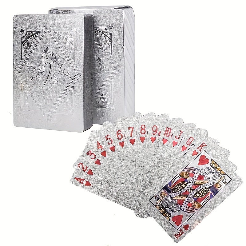 Golden Foil Waterproof Plastic Playing Cards Set - Party Game Gift (Golden/Silvery/Pink) - Image 6