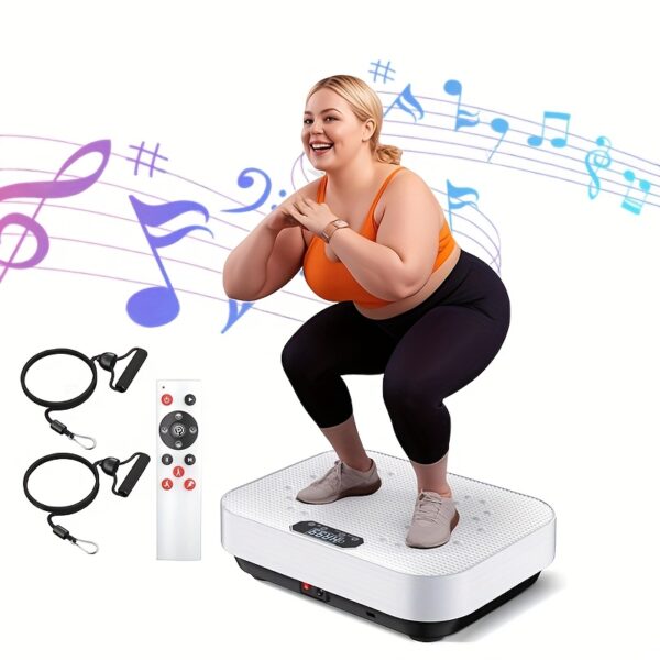 Vibration Fitness Platform for Home Use, Multifunctional Full Body Exercise Machine | 99 Adjustable Speeds + 8 Smart Modes | 330 lbs Capacity | Includes Resistance Bands with Silent Non-Slip Design | Perfect Gift for Parents and Friends | Health Festival Gift Recommended, Without Battery - Image 4