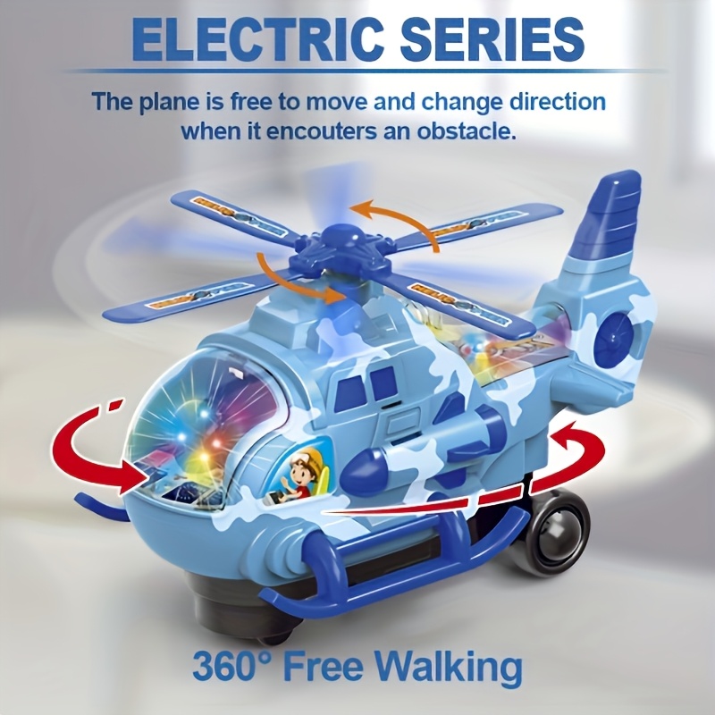 Electric Helicopter Toy for Youngsters with Lights and Music, 360° Rotation, Durable Plastic, Suitable for Boys and Girls, Ideal for Holidays and Playtime - Image 6