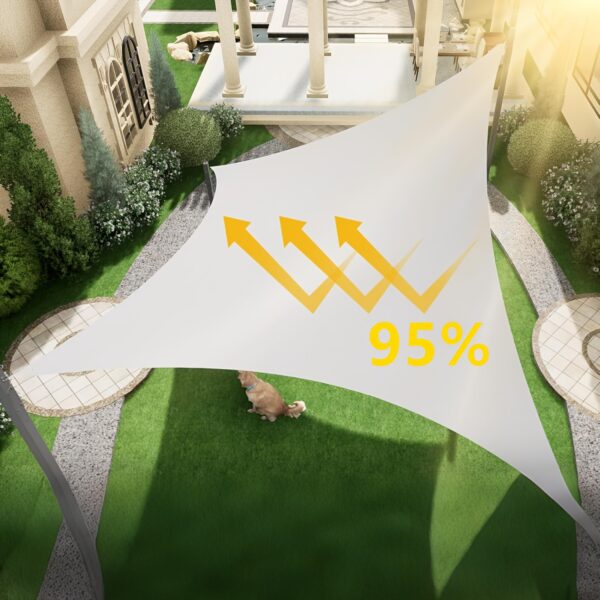 [Rectangular Sun Sail] 1pc Heavy-Duty Rectangular Sun Sail for Outdoor Patio, Garden - UV Protection, Easy Installation, Large Coverage, Modern Design - Image 2